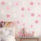 Daisy Wall Decal Flower Vinyl Wall Floral Decals Peel and Stick Daisy Stickers (Pink, White)